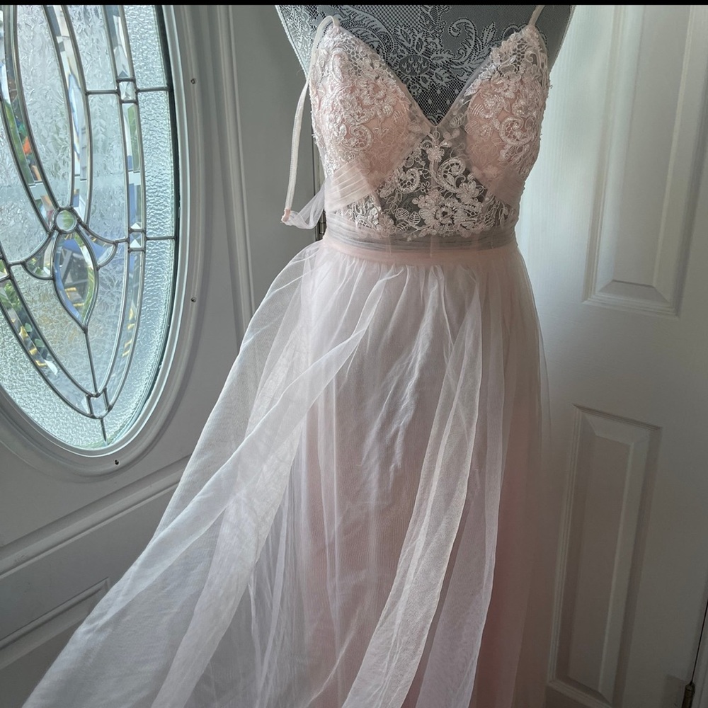 Azazie Soft Pink Dress - Picture 3 of 12